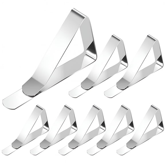ACDANC 2026 New Tablecloth Clip Stainless Steel Table Cloth Holders Fits Up to 1.7” Thick Tables Windproof 4/6/8Pcs Table Cloth Holders for Weddings Graduation Party for Table,Picnic,Party