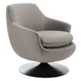 thumbnail image 4 of SAFAVIEH Couture Citine Modern Velvet Solid Swivel Accent Chair, Dark Grey/Black, 4 of 11