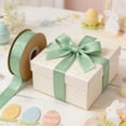 thumbnail image 3 of SIYTUAU Easter Bunny Ribbon Bow Wrapping Ribbon Easter Eggs Ribbon Decoration 1.5Cm Width 10 Yards Long Green Color 100 Polyester, 3 of 6
