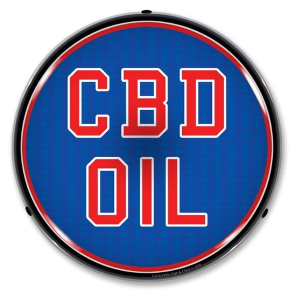 Collectable Sign and Clock CBD OIL LED Lighted Premium Sign