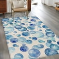 thumbnail image 2 of Blue Bubble Area Rugs 2.7'x5', Washable Small Throw Rugs for Kitchen Bedroom, Watercolor Ocean Bubble Summer Beige Indoor Outdoor Rug Non-Slip Low Pile Carpet Runner Reversible Floor Mats, 2 of 8
