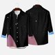 thumbnail image 5 of Camisa de manga larga para hombre, blusa con cuello vuelto, botones informales para la playa, cárdigan vuelto con estampado sin posicionamiento Odeerbi ODB-2, 5 of 6