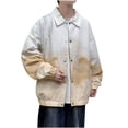 thumbnail image 4 of Maoxin Jackets for Men Casual Loose Fitting Long Sleeved Hooded Jacket Long Sleeve Hoodless Casual Outwear Jackets Khaki 4XL, 4 of 6