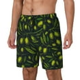 thumbnail image 2 of Haiem Green Branch Olive Mens Swim Trunks with Compression Liner 2 in 1 Swimming Shorts Stretch Swimwear Quick Dry,Board Shorts-3X-Large, 2 of 9