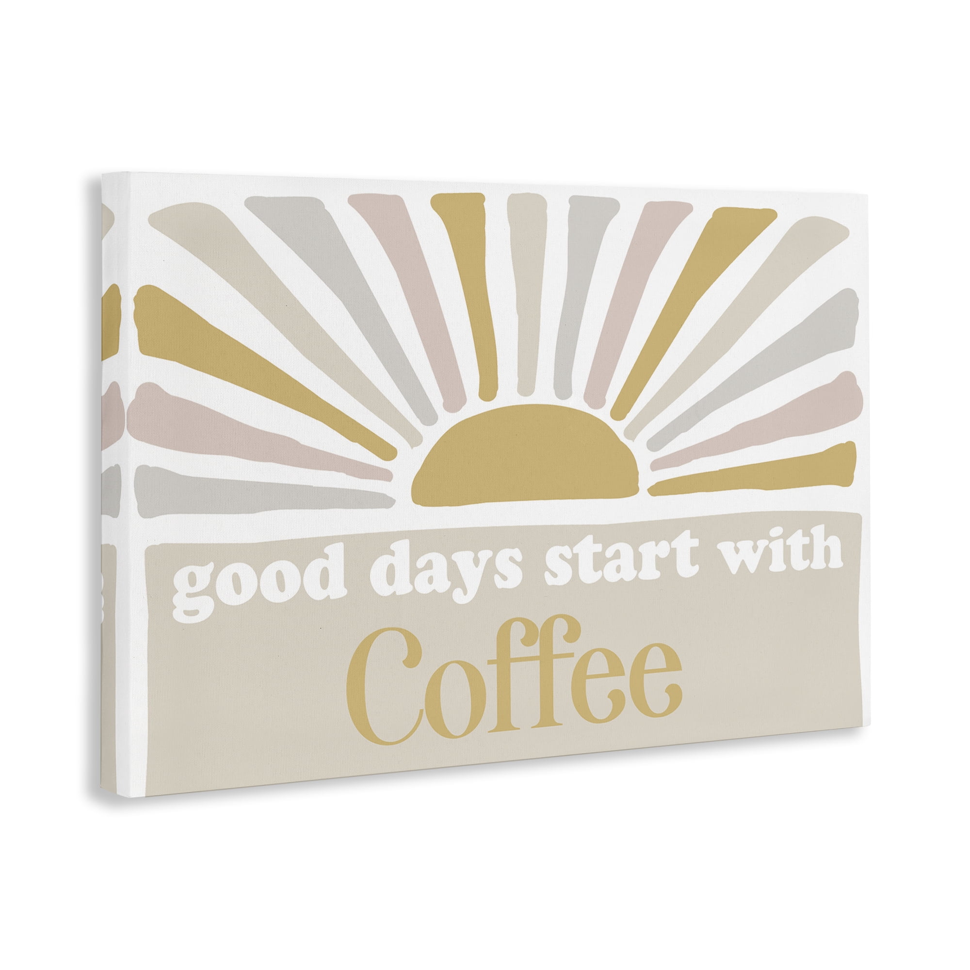 Stupell Industries Good Days Coffee Landscape Painting Gallery Wrapped Canvas Art Print Wall Art, 30 x 20