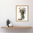 thumbnail image 2 of Spring Wildflower Bouquet in High Heel Floral Boot Art Print Framed Poster Wall Decor 12x16 inch, 2 of 5