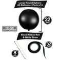 thumbnail image 4 of KatchOn, Big Matte Black Foil Balloons - 22 Inch, Pack of 6 | 4D Metallic Black Balloons for Halloween, Birthday Decorations | Black Metallic Balloon, Round Foil Balloons for New Year, Anniversary, 4 of 6