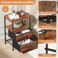 thumbnail image 6 of Eunos Nightstand End Table, 2 Drawer Small Bedside Table for Bedroom,Living Room, Wood Grain Print, 6 of 7