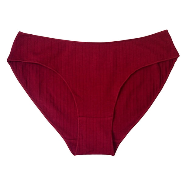 Puntoco Ropa interior breve para mujer, calzoncillos de ocio transpirables de tiro medio de color liso a la moda para mujer