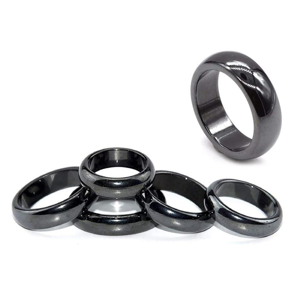 SICOTAS 5 Pieces Rings Balance Black Stone Cambered Surface Negative Energy  Lodestone Thumb Accessories Wedding Supplies - Walmart.com