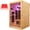 multicolor, variant on Hosauna One Person Sauna Far Infrared Saunas Room Canadian Hemlock 1450W Dry Saunas Spa with 7 Starry Sky Light 35.4 * 35.4 * 70.8inch