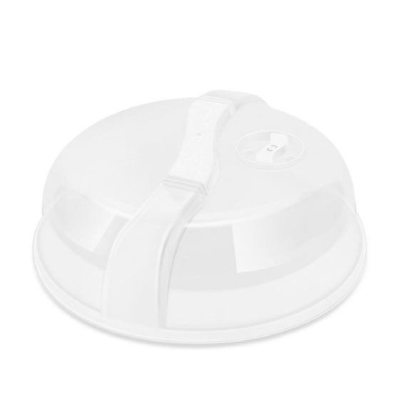 Microwave Plate Cover with Adjustable Steam Vent Hole, BPA-Free Transparent Anti-Splatter Guard Plastic Lid (10.5 inch)