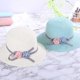 thumbnail image 3 of 1 juego de kit de playa para niños, adorable bolso bandolera con sombrero de paja para niñas (verde claro), 3 of 6