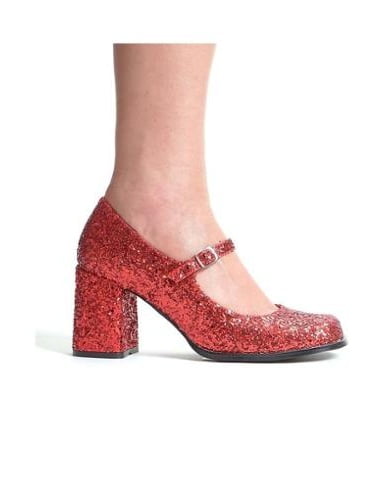 adult red glitter shoes