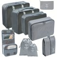thumbnail image 1 of CHUANK 9-Piece Set of Large Capacity Travel Pack Cubes  Lightweight Travel Luggage Organizers - Portable Clothes Storage Bags - Easygoing Casual Travel Bags - Made of Polyester, 1 of 7