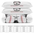 thumbnail image 2 of HAHDAXIA Baseball Bedding Solid Comforter Set for All Seasons,3 Pieces(1 Comforter+2 Pillowcases),Soft Microfiber Bedding Set Queen(90"x90"), 2 of 7