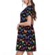 thumbnail image 2 of Disketp Rainbow Butterfly para Vestido de Manga Corta para Mujeres, Vestidos de Verano para Mujeres, Casual y Holgado para la Playa, 2 of 6
