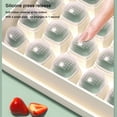 thumbnail image 5 of Press Type Ice Cube Tray with Lid and Bin, 28-Cavity One-Second Easy Release Silicone Ice Cube Maker Mold with Ice Storage Box & Scoop for Freezer Cocktail, 5 of 7