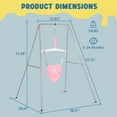 thumbnail image 4 of Baby Jumper with Stand, Baby Jumpers and Bouncers, Baby Exerciser Suitable for 6-24 Months, Pink, 4 of 8
