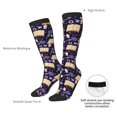thumbnail image 4 of Fotbe Lavender Flowers Calcetas Divertidas Estampadas para Hombre y Mujer, Calcetas de Algodón hasta la Rodilla para Caminar, Correr, Enfermería y Embarazo, 4 of 6
