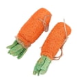 thumbnail image 4 of 2pcs Rabbit Carrot Chew Toy Teeth Cleaning Loofah Rabbit Toys with Lanyard for Rabbit Hamster, 4 of 9
