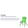 thumbnail image 5 of Emma + Oliver 4 Pack Green Plastic Stack School Chair with 12" Seat Height - Kids Chair, 5 of 13