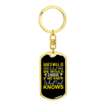 thumbnail image 4 of We Choose God'S Will Stainless Steel or 18k Gold Premium Swivel Dog Tag Keychain, 4 of 10