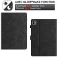thumbnail image 5 of Case for iPad Pro 11 2022/2021/2020/2018/Air 4/Air 5, Embossed PU Leather Cover Flip with Smart Auto Wake / Sleep Stand Function Pencil Holder and Card Slots & Footgrip Case, Black, 5 of 5