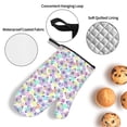 thumbnail image 3 of Fotbe Butterflies on Polka Dots for 4Pcs Oven Mitts and Pot Holders, 500℉ Heat Resistant Oven Mitts , Non-Slip Silicone Surface Safe for Baking, Cooking, BBQ, 3 of 6