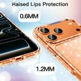 thumbnail image 4 of JETech Glitter Case for iPhone 17 Pro Max 6.9-Inch, Bling Sparkle Shockproof Phone Bumper Cover, Cute Sparkly for Women and Girls (Orange), 4 of 6