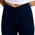 thumbnail image 5 of Bell Bottom Jeans For Women High Waisted Stretchy Flare Jeans Pull On Wide Leg Jeans V Flare Pants, 5 of 7