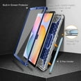 thumbnail image 6 of Fintie Shockproof Case for Samsung Galaxy Tab S6 Lite 10.4 Inch 2024/2022/2020, Tuatara Rugged Unibody Hybrid Full Protective Bumper Kickstand Cover with Built-in Screen Protector, Navy, 6 of 9