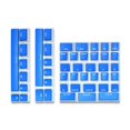 thumbnail image 1 of EIMELI Boc 46 Keys Key Caps FOS Step  Ergonomic Wear Resistant Clear Font Comfortable Typing PBT Two-color Injection Computer Mecha, 1 of 10