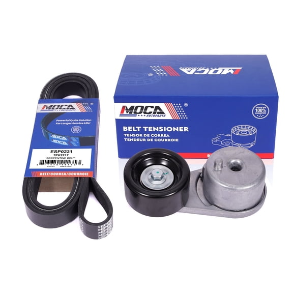 MOCA AUTOPARTS Serpentine Belt with Tensioner Assembly Fit for 2014-2021 Nissan NV1500 NV2500 4.0L & 2005-2018 Nissan Frontier 4.0L