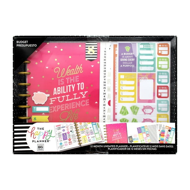 Happy Planner 12Month Undated Medium Planner Box KitBudget Wealth