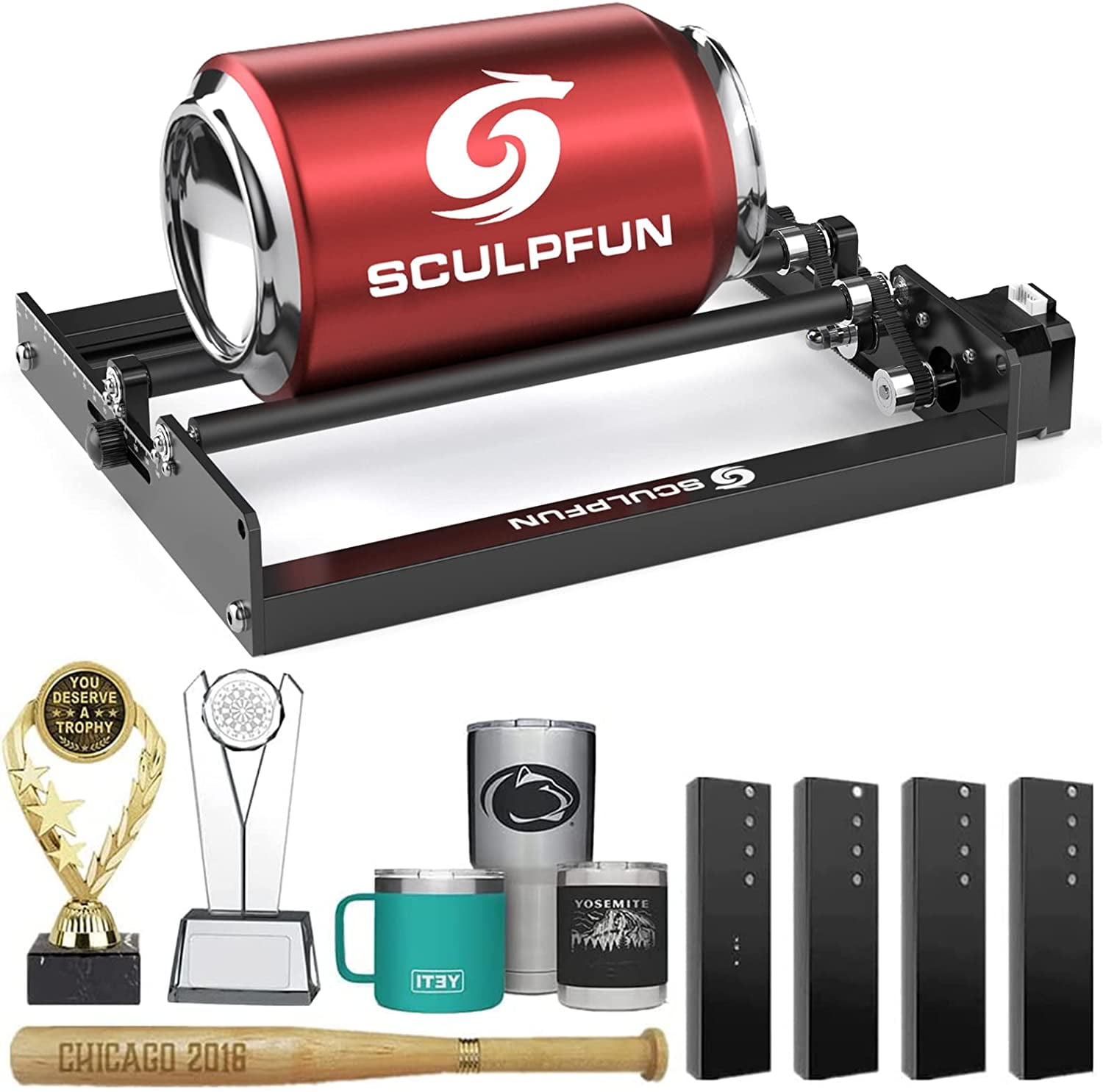 SCULPFUN S9 Laser Engraver with S9 Expansion Kit for Extension to 410 x  950mm, 90W Effect High Precision CNC Laser Cutter and Engraver Machine,  Deep