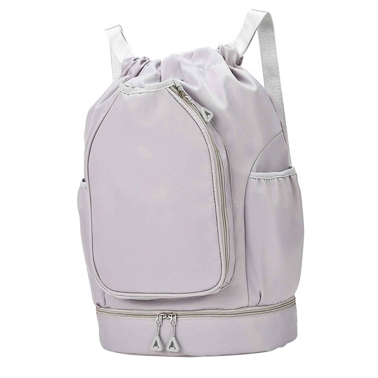 QccHieUs Tennis Backpack Badminton Racket Bag Drawstring Handbag Shoulder Bag for Outdoor Grey