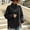 Black, variant on Women's Mock Neck Sweatshirt Tunic Pullover with Chest Pocket, Oversized Loose Fit Fleece Top Side Slits for Fall Winter Casual Everyday