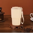 thumbnail image 4 of Taza de café de doble capa de acero inoxidable 316 con cuerda de elevación, 480ml, blanca, 4 of 6