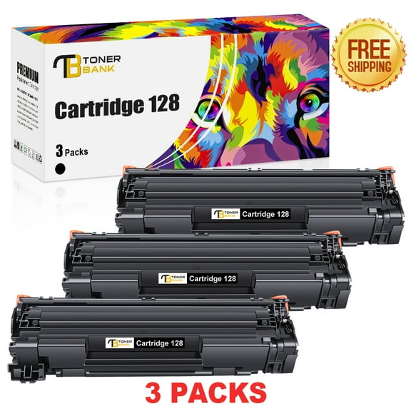 128 Black Toner Cartridges Compatible for Canon 128 CRG128 CRG 128 FaxPhone L100 ImageCLASS D530 D550 MF4450 MF4550 MF4570dw MF4770n FaxPhone L190 L100 Printer Ink Black 3-Pack