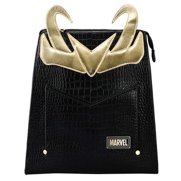 Marvel Comic Book Loki Cosplay Black Mini Backpack