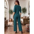 thumbnail image 3 of Conjunto 2 Piezas Blusa y Pants Casual Elegante Súper Cómodo Tejido Canalé para Mujer, 3 of 5