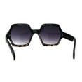 thumbnail image 2 of Womens Mod Hexagon Plastic Retro Sunglasses Black Grey Tort Smoke, 2 of 4