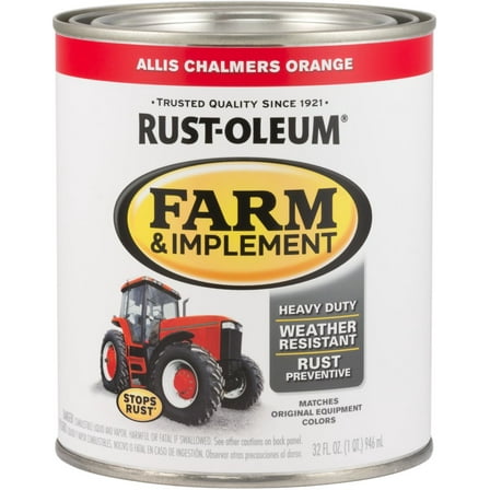 Rust-Oleum 1 Quart Allis Chalmers Orange Gloss Farm & Implement Enamel 280156