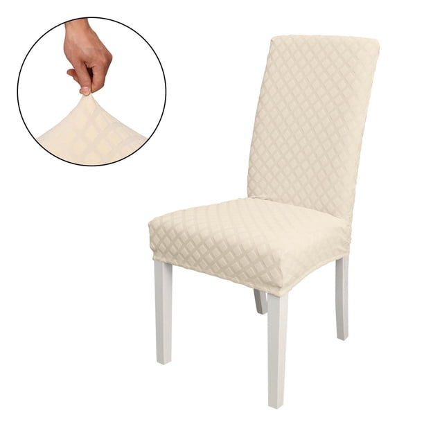Funda para silla de comedor funda para silla extraíble de gran elasticidad funda protectora para asiento de silla lavable rombo Jacquard