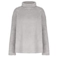 thumbnail image 5 of UAMVSH Plus Size Fleece Sweatshirts for Women Comfy Sherpa Fluffy High Neck Pullover Tops Warm Plush Long Sleeve Shirts Winter Outfits(X-Large,Gray), 5 of 7