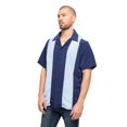 thumbnail image 3 of G-Style USA Men's Two Tone Retro Button Down Bowling Shirts, 3 of 5