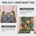 thumbnail image 6 of Pioneer Flower Floral Print Pattern Apron for Women and Men, Cotton Linen Waterproof with Pockets, Adjustable, 33x27 Inch for Kitchen, Gardening, BBQ, Salon, 6 of 6