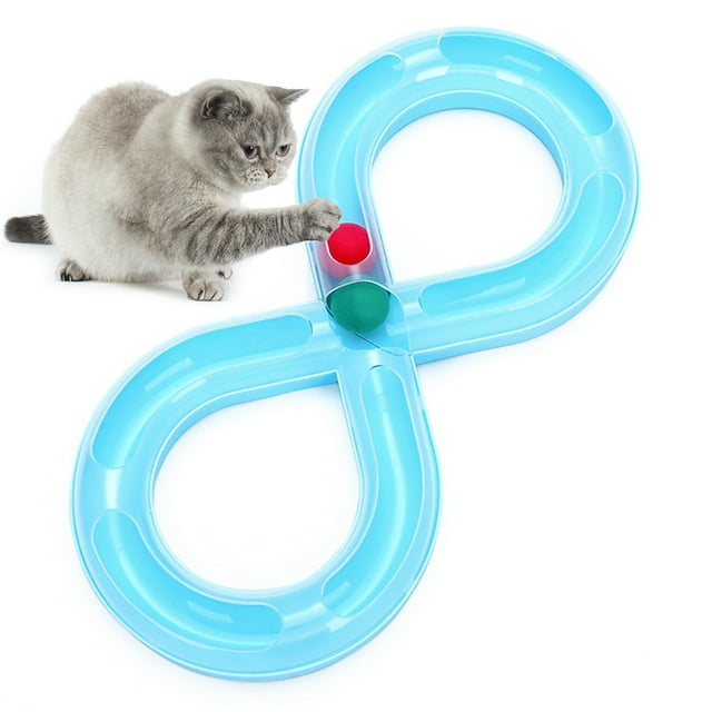 Cat Toy Creative Turntable Interactive Cat Ball Toy Track Toy for Pet Kitten