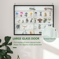 thumbnail image 5 of Wall-Mounted Black and White 31.5 x 3.75 x 23.5 Glass Display Cabinet with Adjustable Shelves for Collectibles and Miniatures, 5 of 10